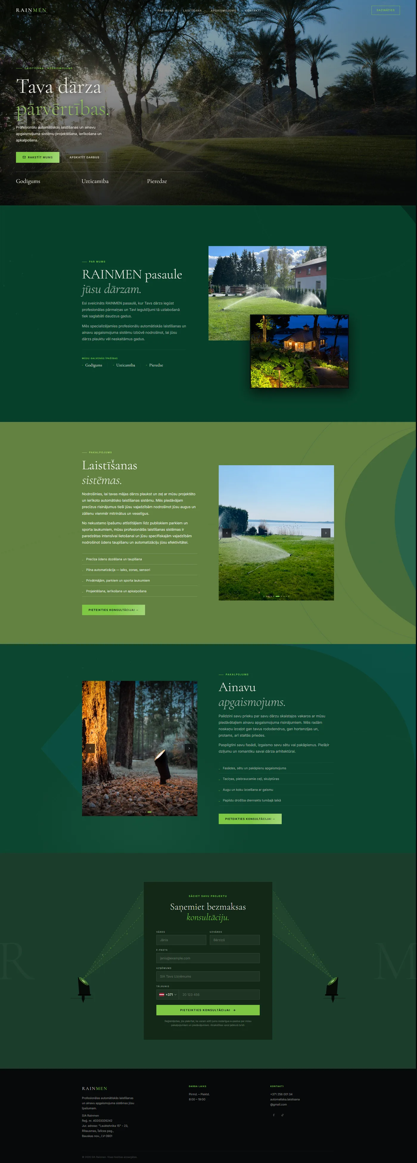 Gardening business website